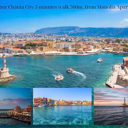 Center Manolia Dream 1 Bedroom Apartment 100M Away From The Beach Chania  Bagian luar foto